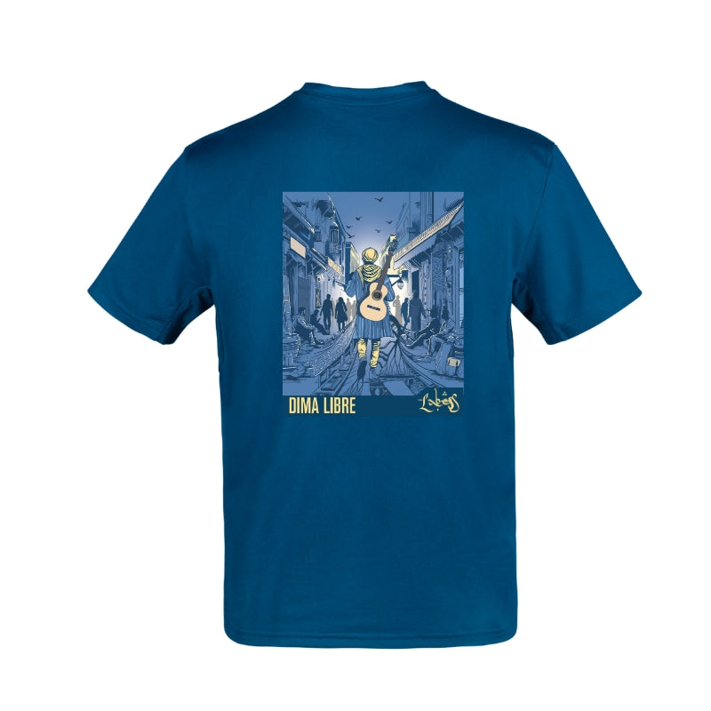 Tee-shirt bleu Dima Libre